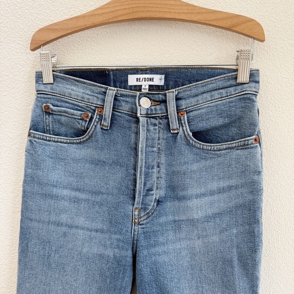RE/DONE High-rise ankle crop jeans in Mid 90's Size 25 - Picture 3 of 5